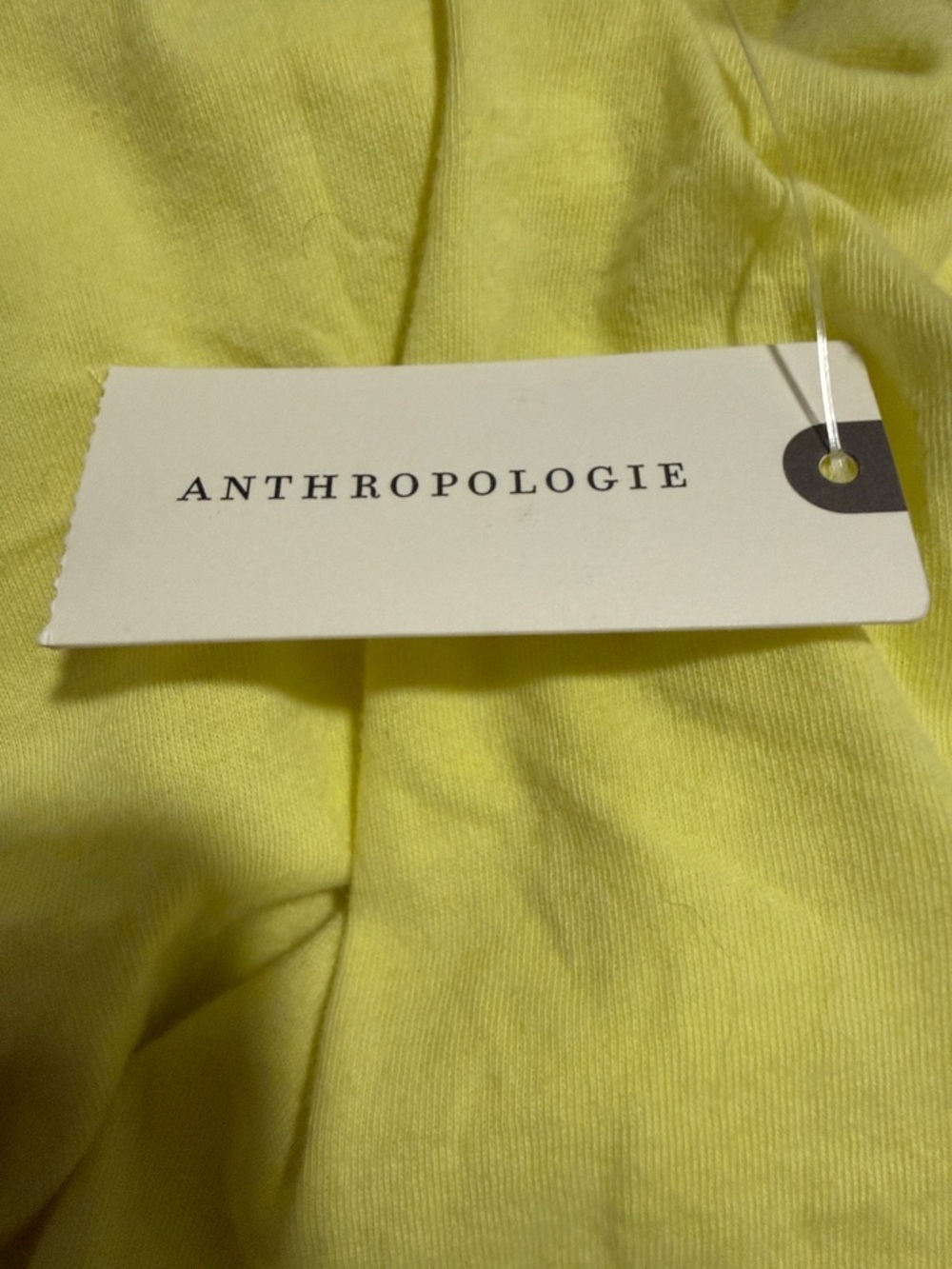 NWT Pilcro Anthropologie Classic 100% Cotton Tee in Yellow - Picture 6 of 9